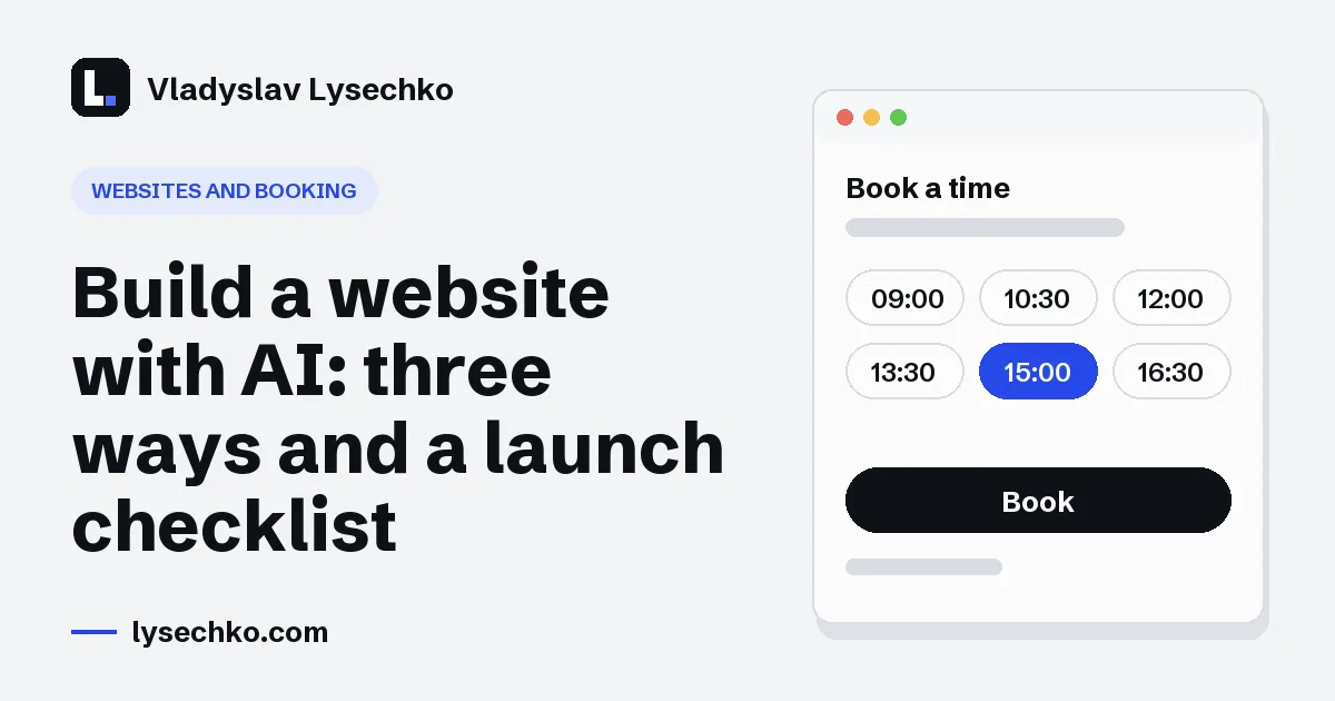 AI builds the site in minutes. Getting it right takes longer.
